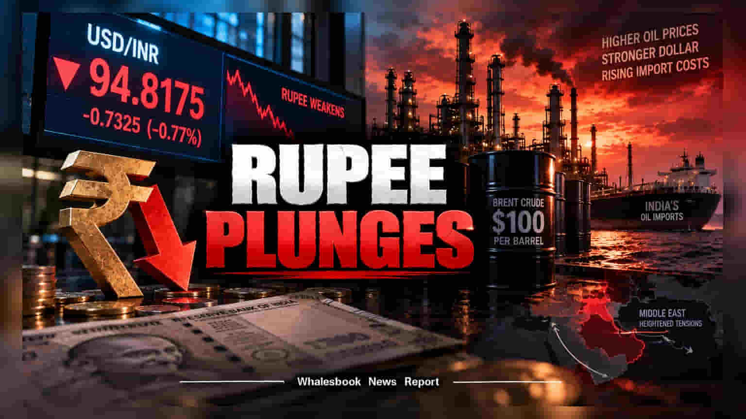 Indian Rupee: டாலருக்கு நிகராக சரிந்த ரூபாய் மதிப்பு! Brent கச்சா எண்ணெய் விலையேற்றமே காரணம்