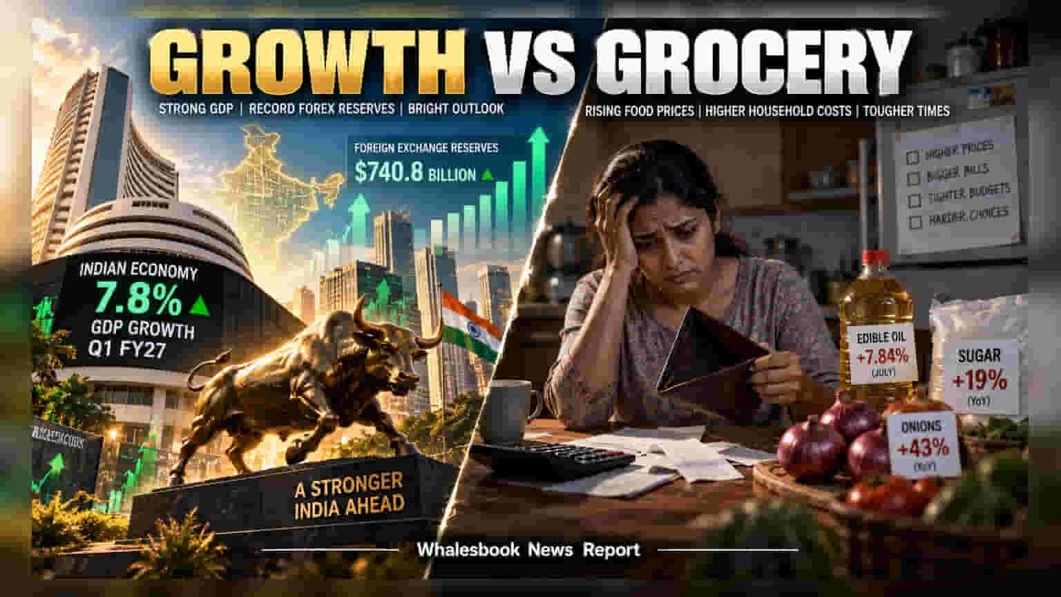 India GDP: ਦੇਸ਼ ਦੀ ਆਰਥਿਕਤਾ ਨੇ ਫੜੀ ਰਫ਼ਤਾਰ, GDP **7.8%** 'ਤੇ ਪਹੁੰਚੀ, ਪਰ ਰਸੋਈ ਦਾ ਬਜਟ ਵਿਗੜਿਆ