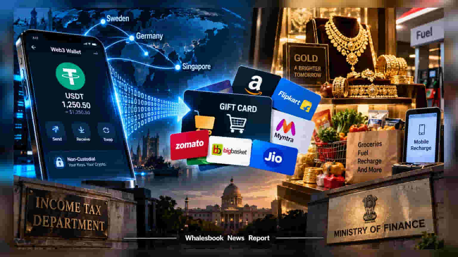 Crypto News: ऑफशोअर प्लॅटफॉर्मचा वापर करून टॅक्स चुकवणाऱ्यांवर सरकारची नजर, क्रिप्टो टू गिफ्ट कार्ड प्रकरणाची चौकशी
