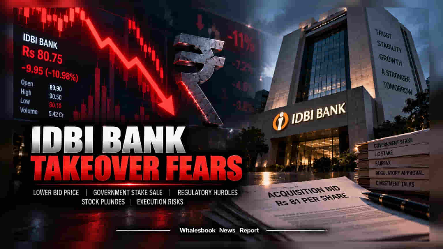 IDBI Bank Share Price: Fairfax च्या कमी बिडमुळे गुंतवणूकदार धास्तावले, शेअरमध्ये ११% ची मोठी घसरण