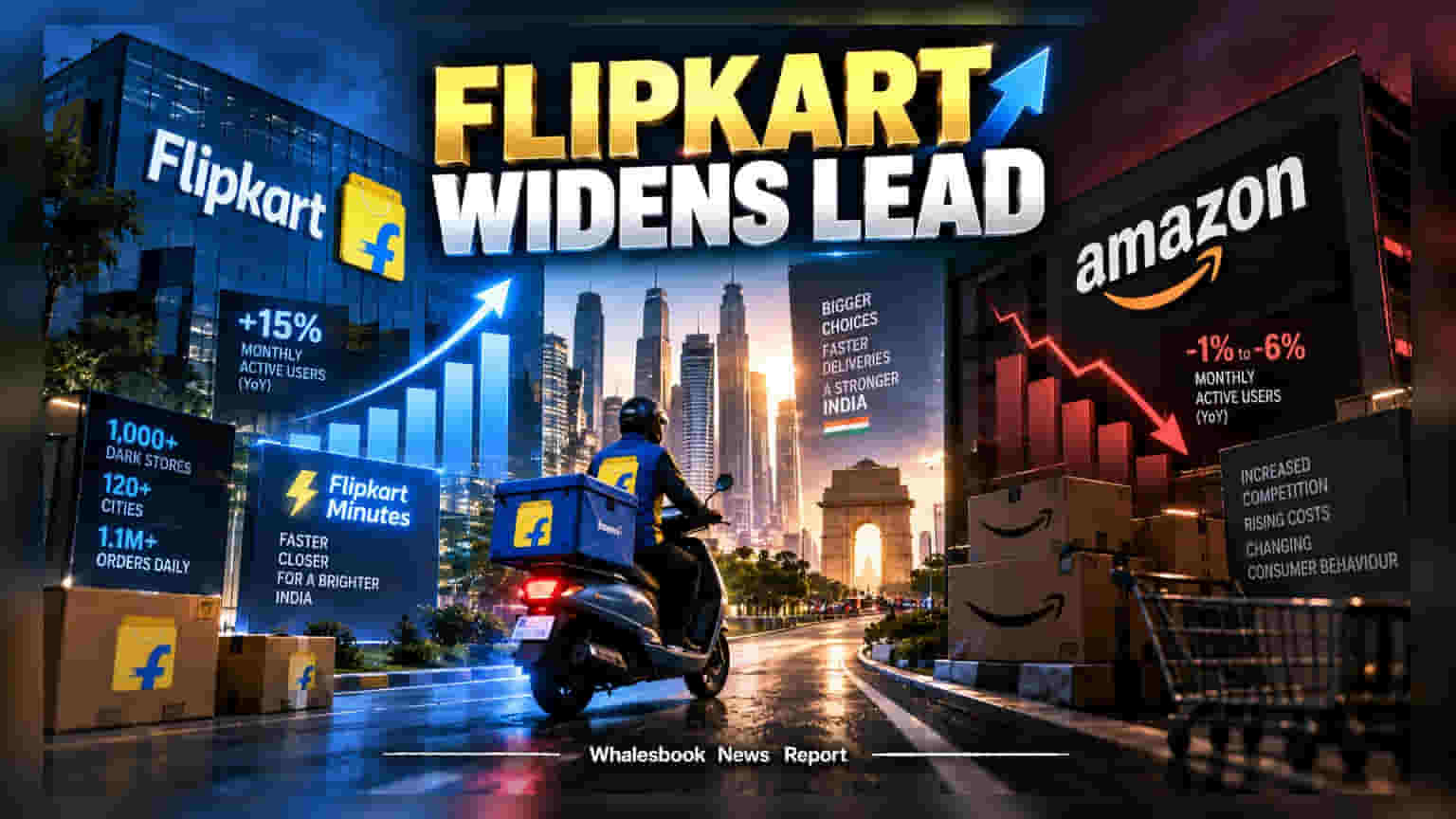 Flipkart Market Share: Amazon-ஐ முந்தியது Flipkart! **17%** அதிரடி லீட்