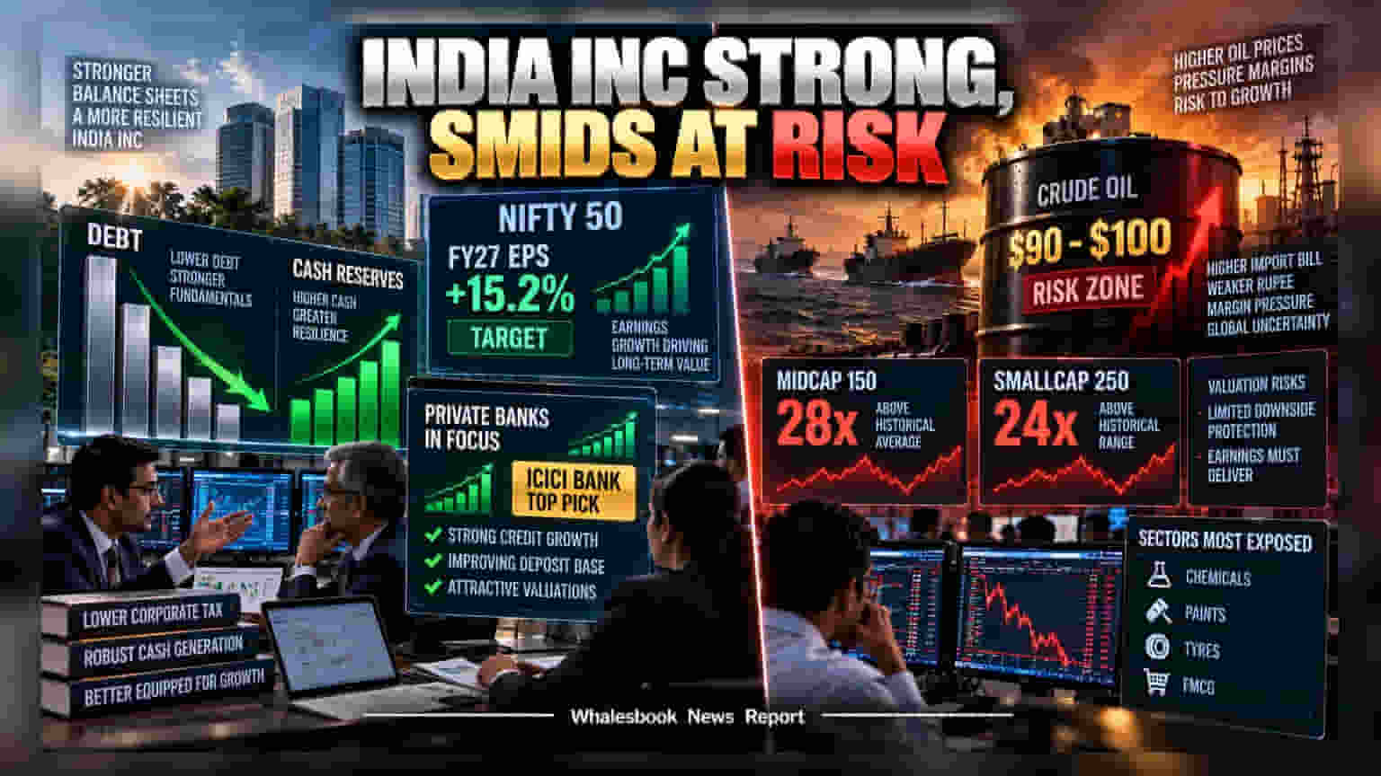 JM Financial ਦੀ ਚੇਤਾਵਨੀ: ਭਾਰਤੀ ਕੰਪਨੀਆਂ ਮਜ਼ਬੂਤ, ਪਰ ਤੇਲ ਦੀਆਂ ਕੀਮਤਾਂ ਅਤੇ Small-cap 'ਤੇ ਵਧਿਆ ਜੋਖਮ