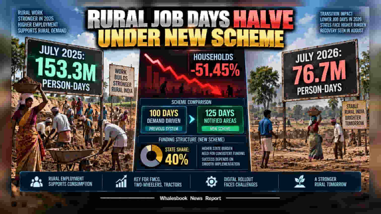 Rural Job Scheme Transition: જુલાઈમાં ઘટાડા બાદ ઓગસ્ટમાં રિકવરી, જાણો રોકાણકારો માટે શું છે મહત્વ?