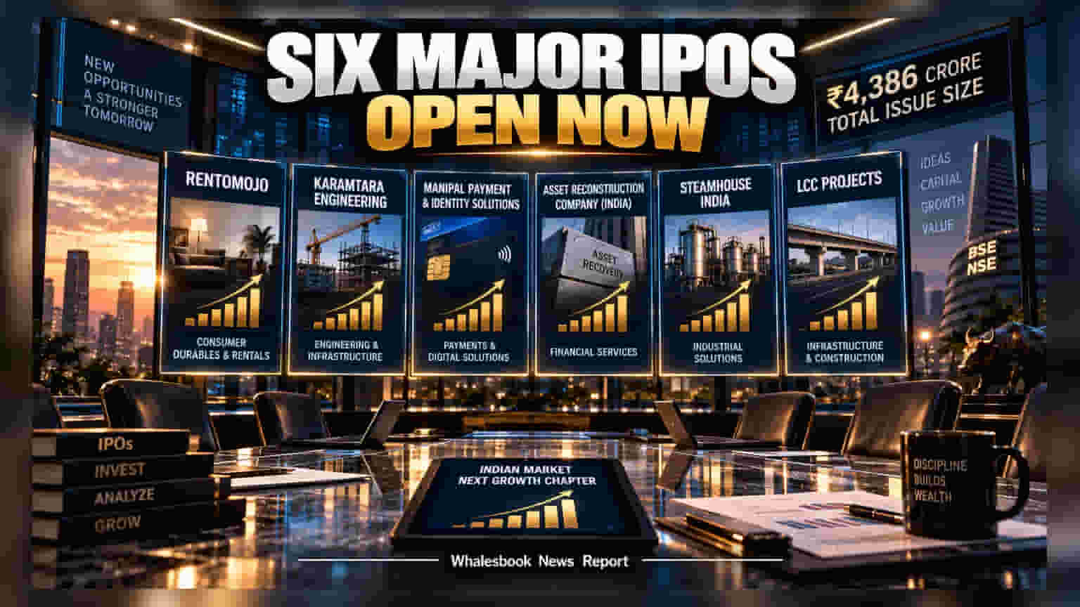 IPO Market: एक साथ खुले 6 IPO, ₹4,386 करोड़ जुटाने की होड़
