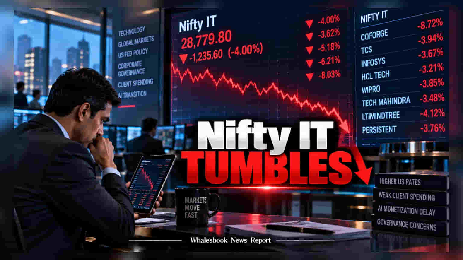Nifty IT में हाहाकार! Coforge की लीडरशिप क्राइसिस से IT शेयरों में 4% की बड़ी गिरावट