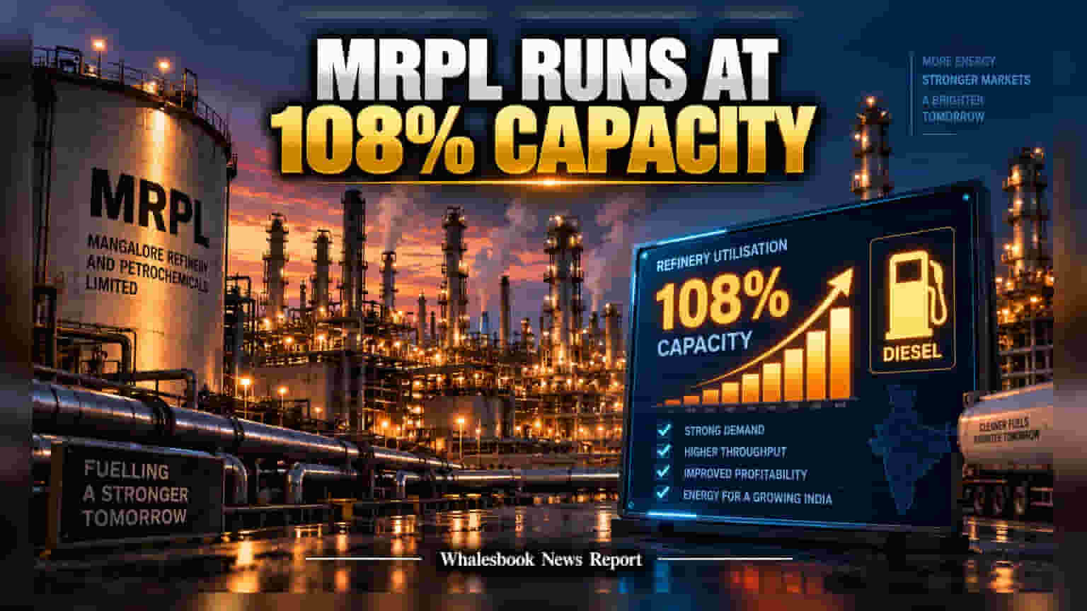 MRPL Share: ਡੀਜ਼ਲ ਦੀ ਭਾਰੀ ਮੰਗ ਨਾਲ MRPL ਨੇ ਫੜੀ ਰਫ਼ਤਾਰ, **108%** ਕੈਪੀਸਿਟੀ 'ਤੇ ਚੱਲ ਰਹੀ ਰਿਫਾਇਨਰੀ