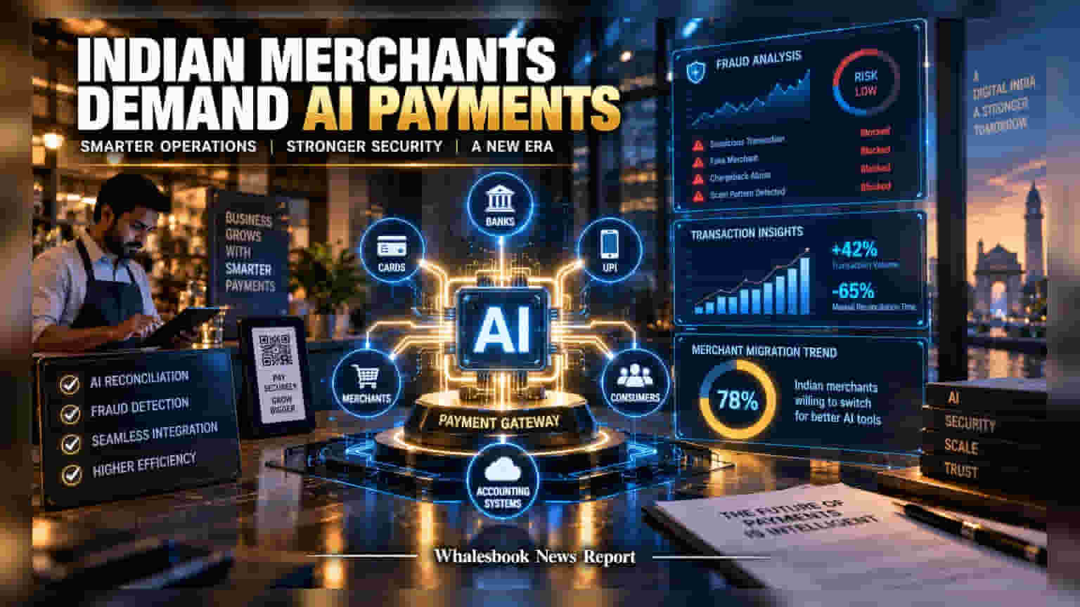 Payment Gateway: AI வசதிக்காக நிறுவனங்களை மாற்றத் தயார்! **78%** இந்திய வணிகர்களின் அதிரடி முடிவு