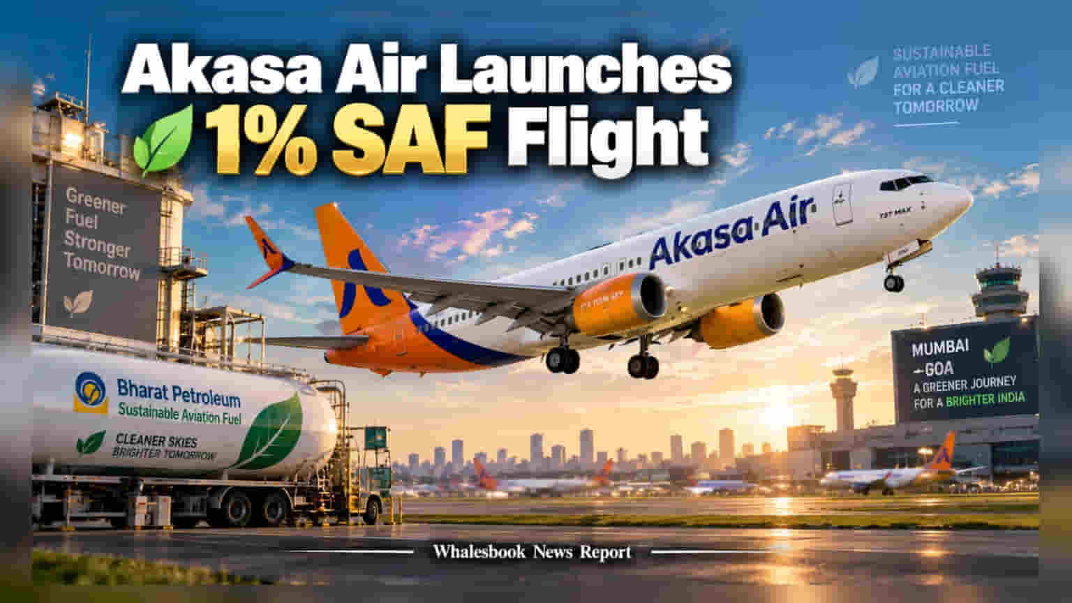 Akasa Air, BPCL: இந்தியாவின் முதல் SAF விமானப் பயணம்! கிரீன் எரிபொருளில் புதிய மைல்கல்