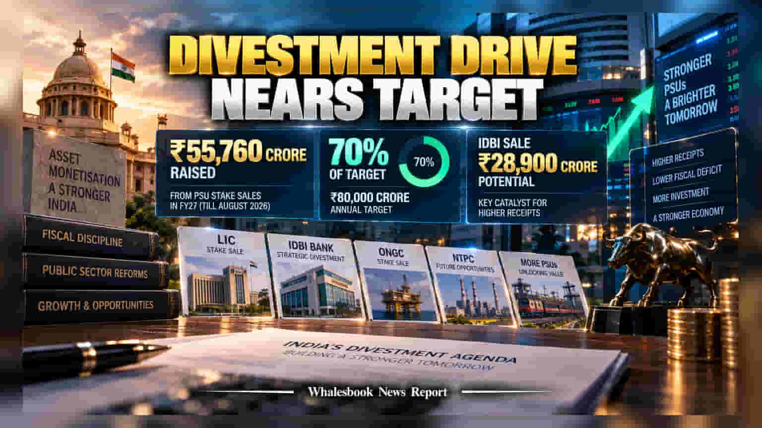 India FY27 Divestment Reaches 78% Target Ahead of IDBI Sale