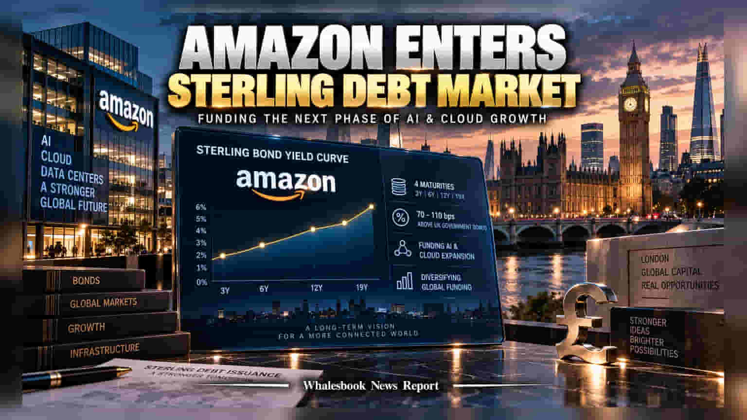 Amazon Debuts in Sterling Bond Market to Fund AI Push
