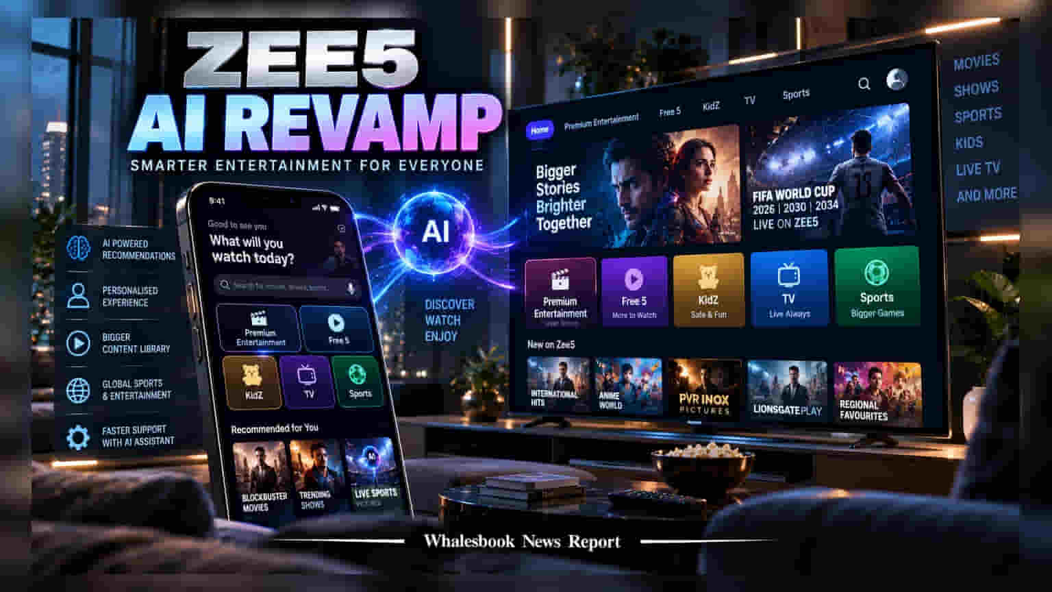 Zee Entertainment Revamps Zee5 With AI and FIFA Rights