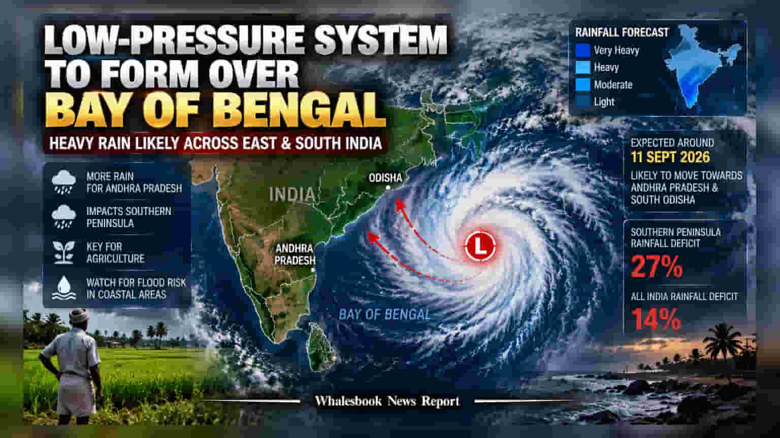 Bay of Bengal Low Pressure to Bring Relief to Dry Southern India