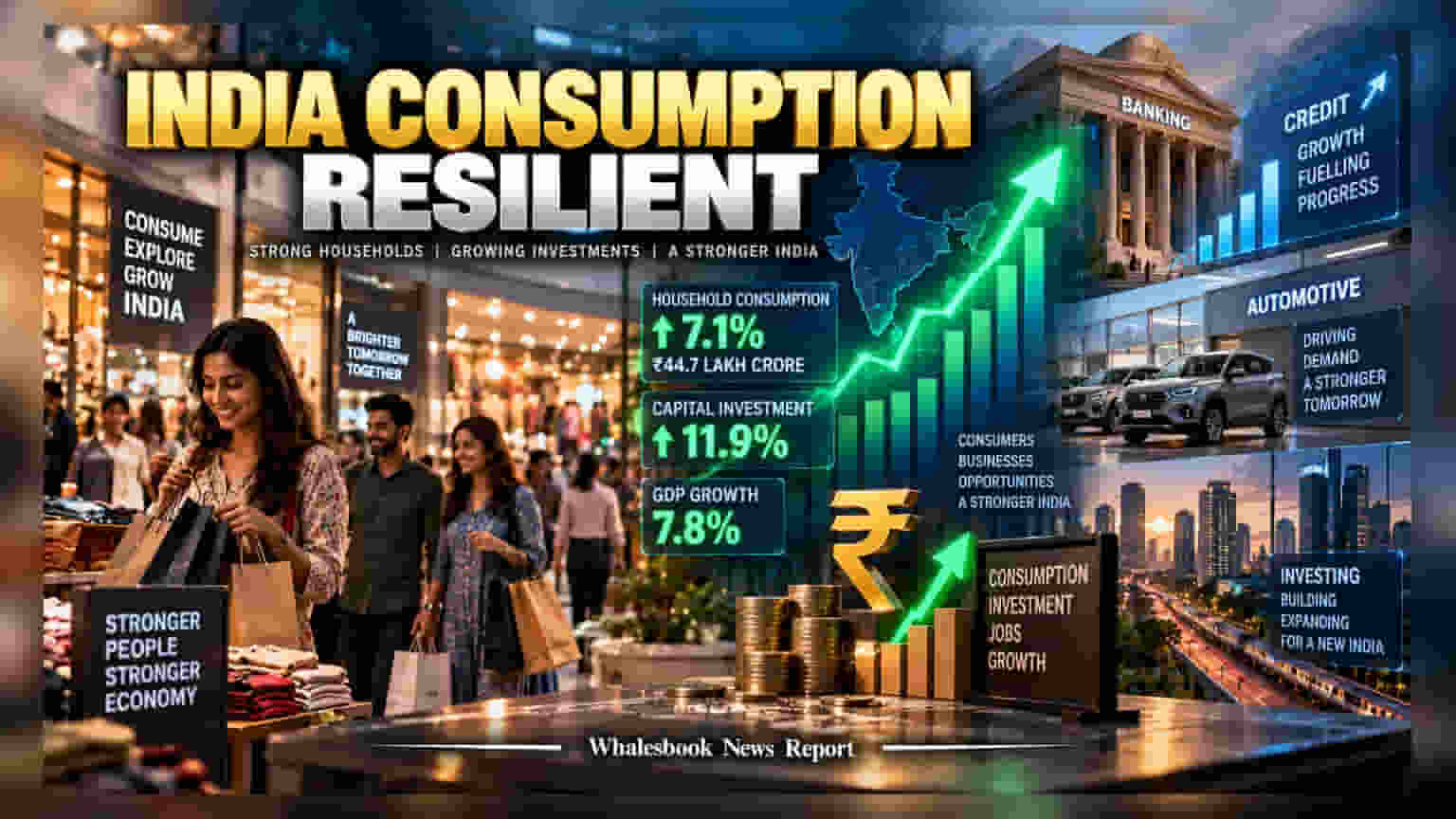 India GDP: Consumption Up 7.1% as Investment Gains Ground in Q1 FY27
