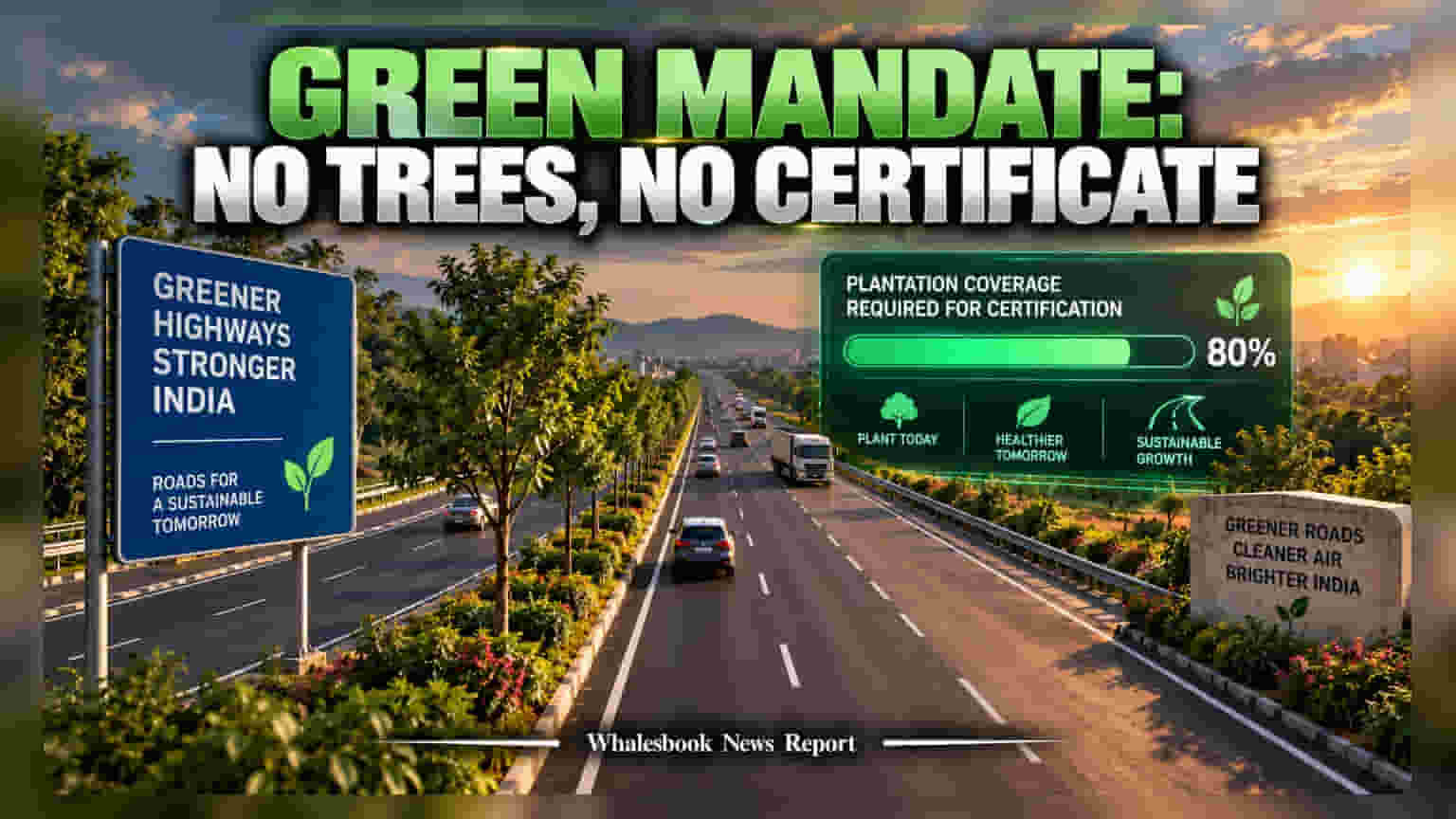 NHAI चा कडक नियम: हायवे प्रकल्पांसाठी आता **80%** वृक्षारोपण अनिवार्य, कंपन्यांच्या खर्चावर होणार परिणाम