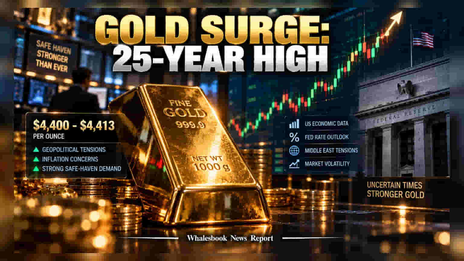 Gold Prices Trade Near $4,400 Amid Hawkish Fed Outlook