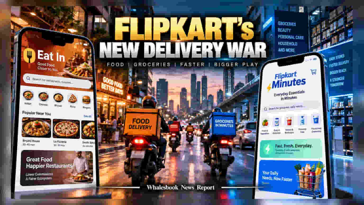 Flipkart Pilots 'Eat In' Food Service, Launches Minutes App