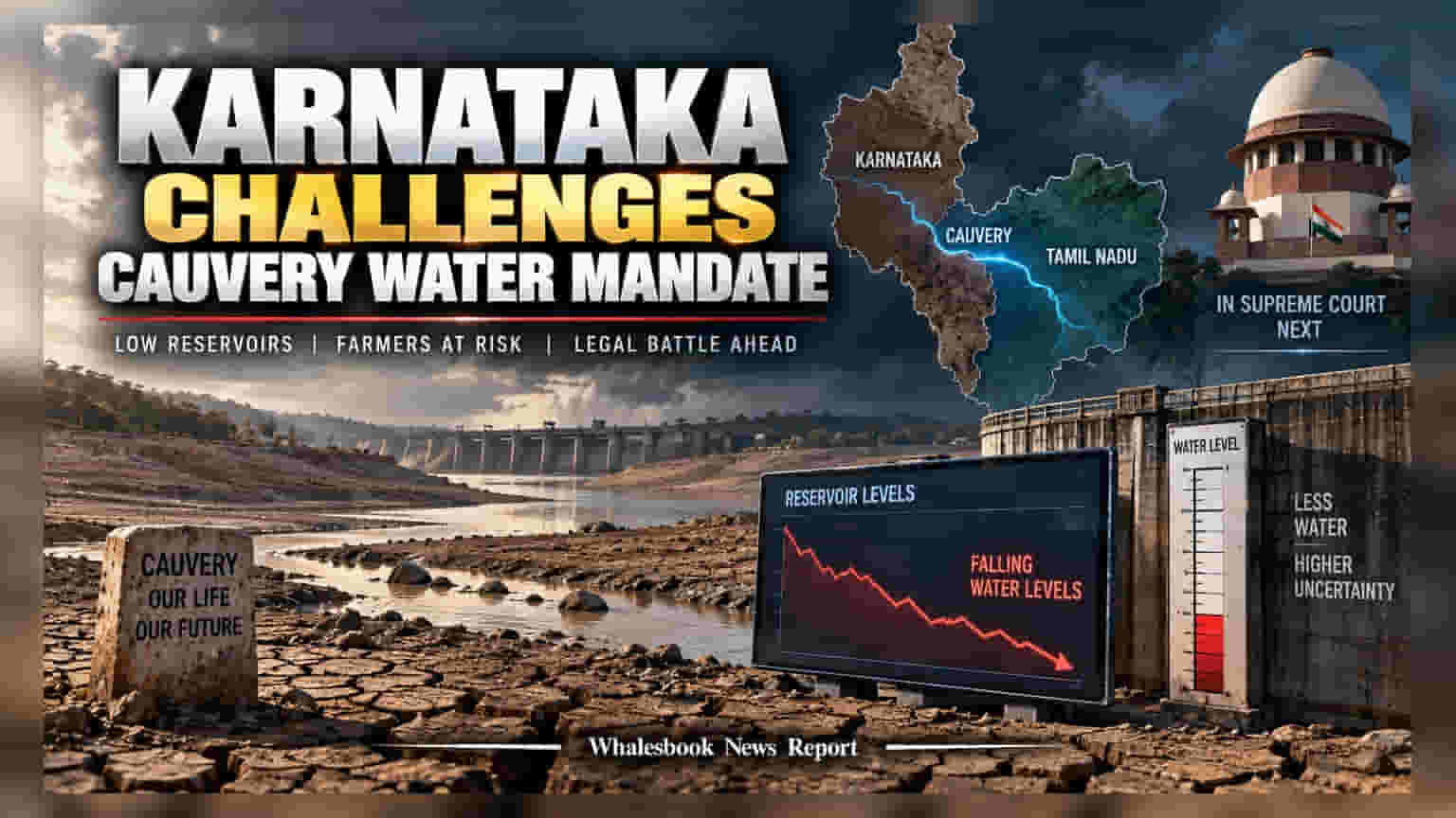 Cauvery Water Issue: సుప్రీంకోర్టుకు కర్ణాటక.. **6,000 క్యూసెక్కుల** నీటి విడుదలపై సవాలు