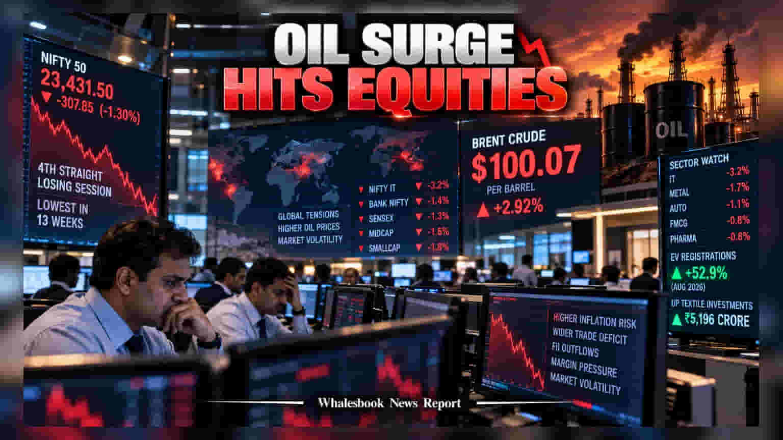 Crude Oil ధర పెరిగింది.. 13 వారాల కనిష్టానికి పడిపోయిన Nifty!
