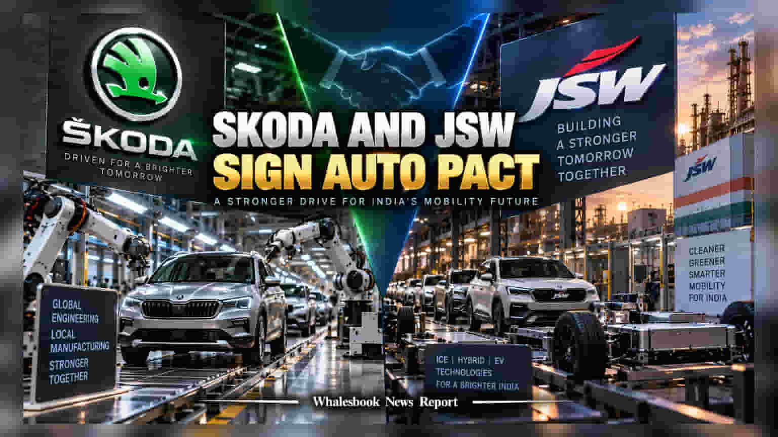 Skoda ਅਤੇ JSW ਦਾ ਵੱਡਾ ਐਲਾਨ: ਭਾਰਤ ਵਿੱਚ **51:49** ਦੀ ਪਾਰਟਨਰਸ਼ਿਪ ਨਾਲ ਬਣਾਉਣਗੇ ਗੱਡੀਆਂ