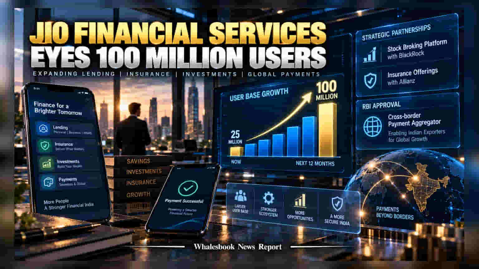 Jio Financial Services Targets 100 Million Users in Growth Push