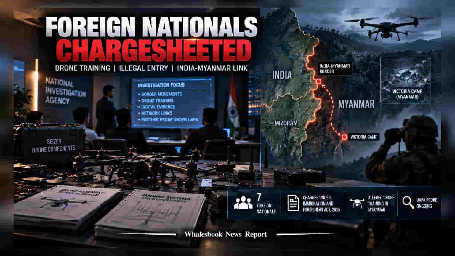 NIA Files Charges Against Seven Foreign Nationals Over Border Violations