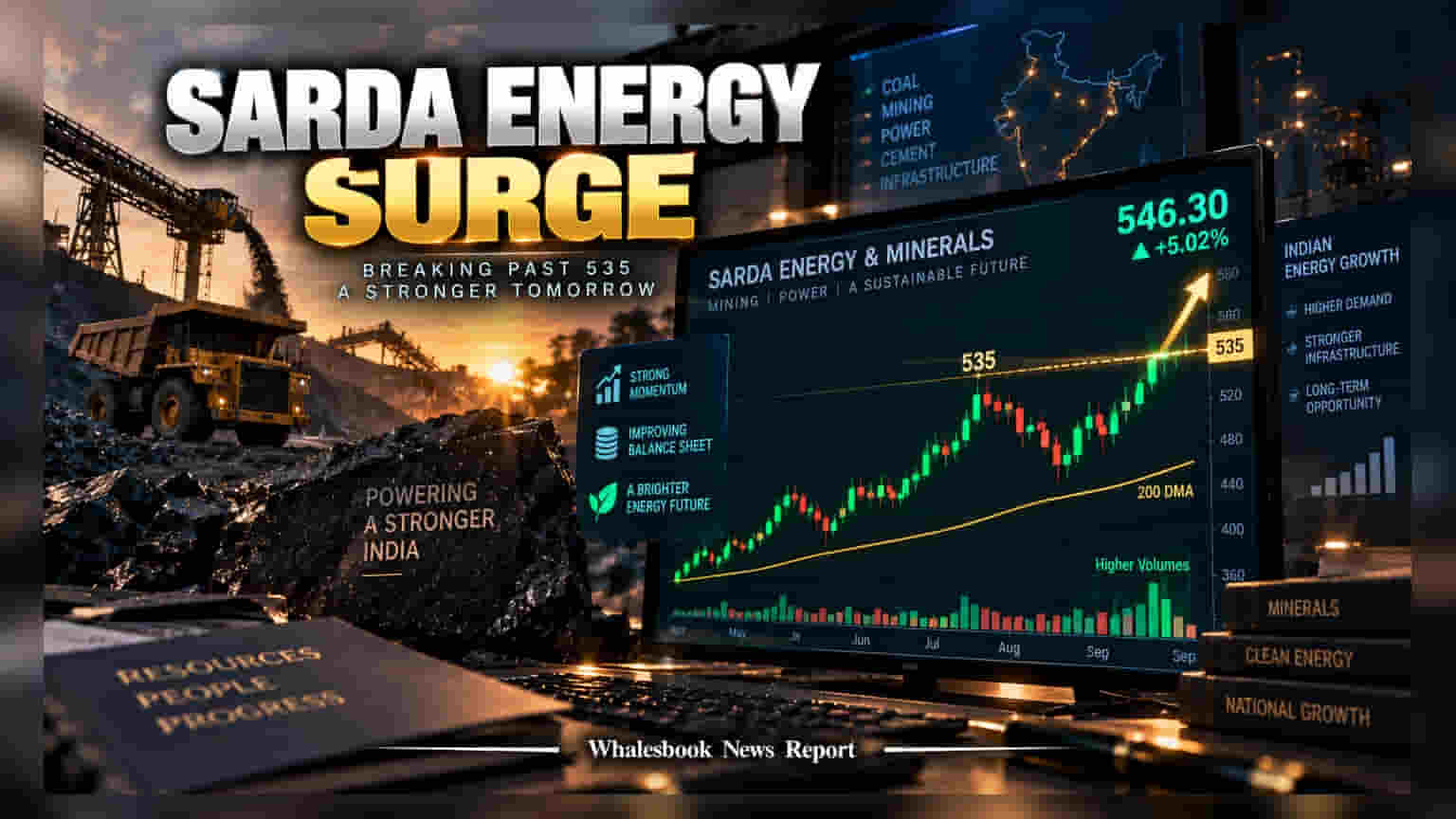 Sarda Energy Shares Break ₹535 Resistance After 5% Rally