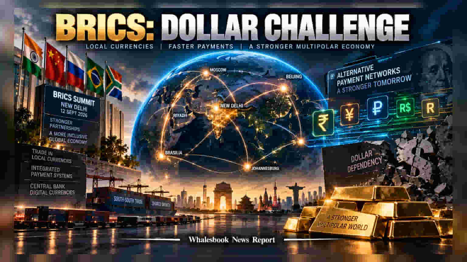 BRICS Shelves Common Currency Plans Ahead of New Delhi Summit