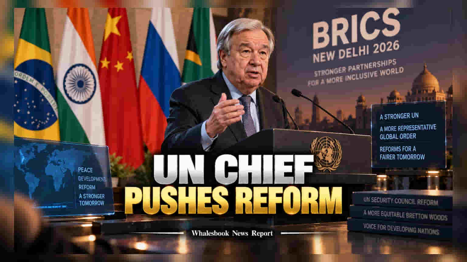UN Chief Guterres to Seek Security Council Reform at Delhi BRICS Summit