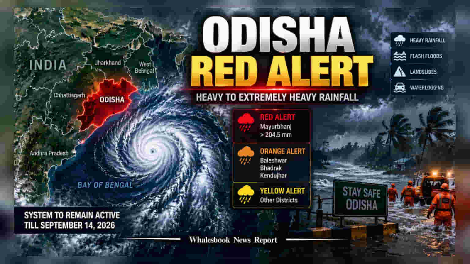 Odisha Heavy Rain: ஒடிசாவில் அதிரடி ரெட் அலர்ட்! விவசாயம் மற்றும் போக்குவரத்திற்கு பாதிப்பு ஏற்பட வாய்ப்பு
