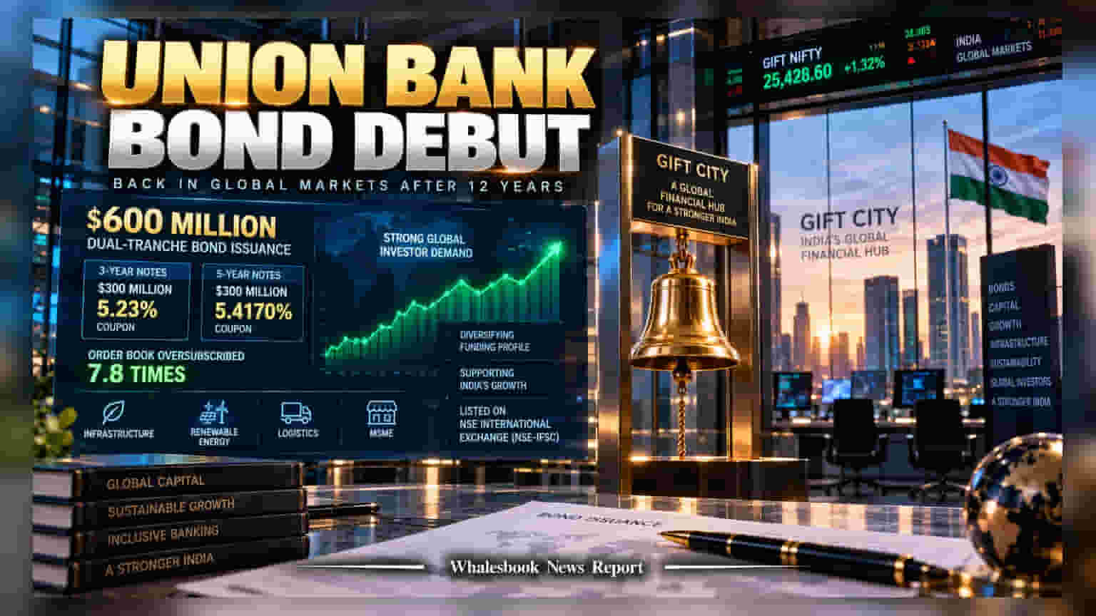 Union Bank of India: ગ્લોબલ માર્કેટમાં ધમાકેદાર વાપસી, બોન્ડ ઈશ્યુ દ્વારા મેળવ્યા $600 મિલિયન