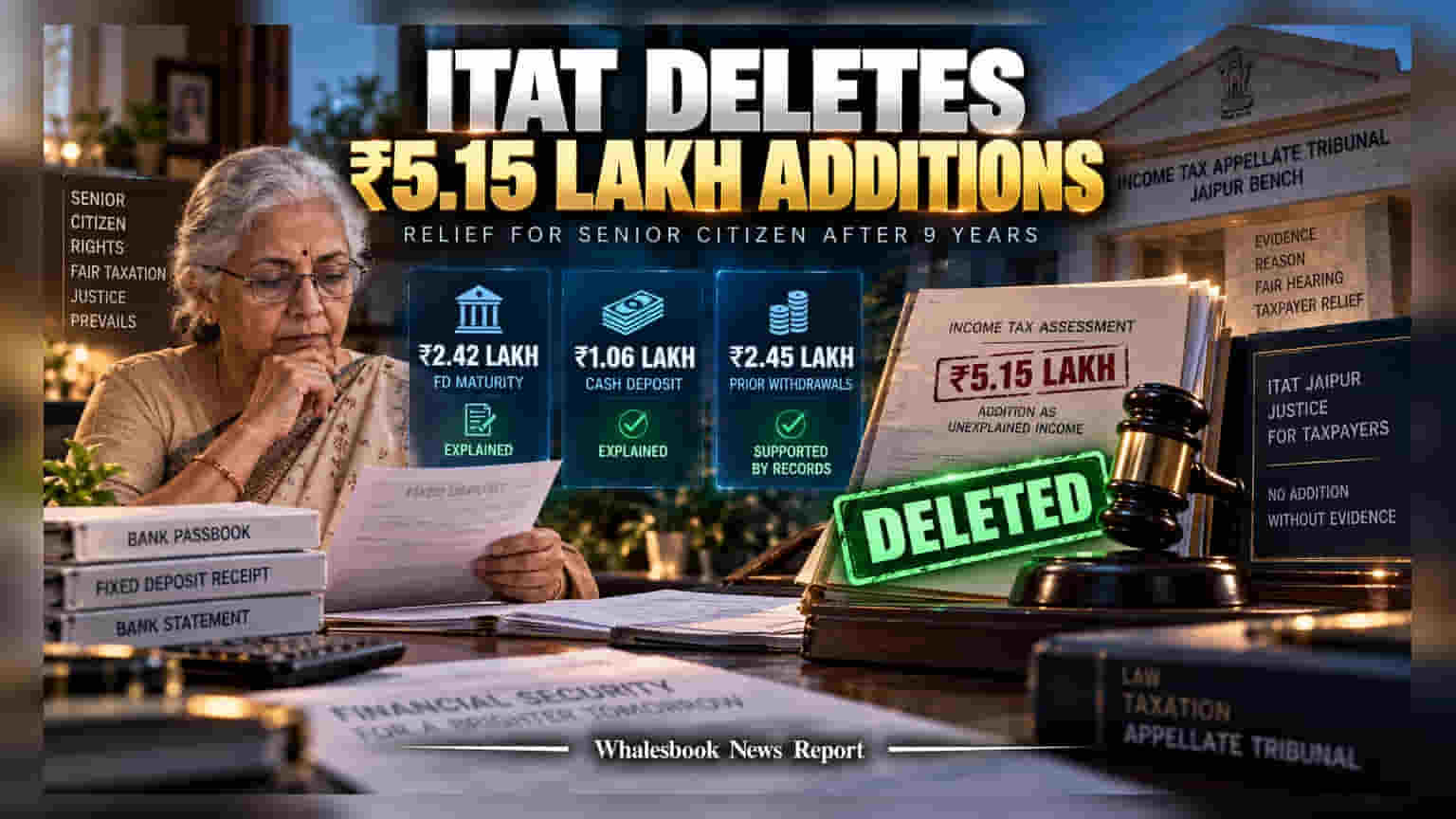 ITAT Jaipur Cancels ₹5.15 Lakh Tax Demand on Senior Citizen