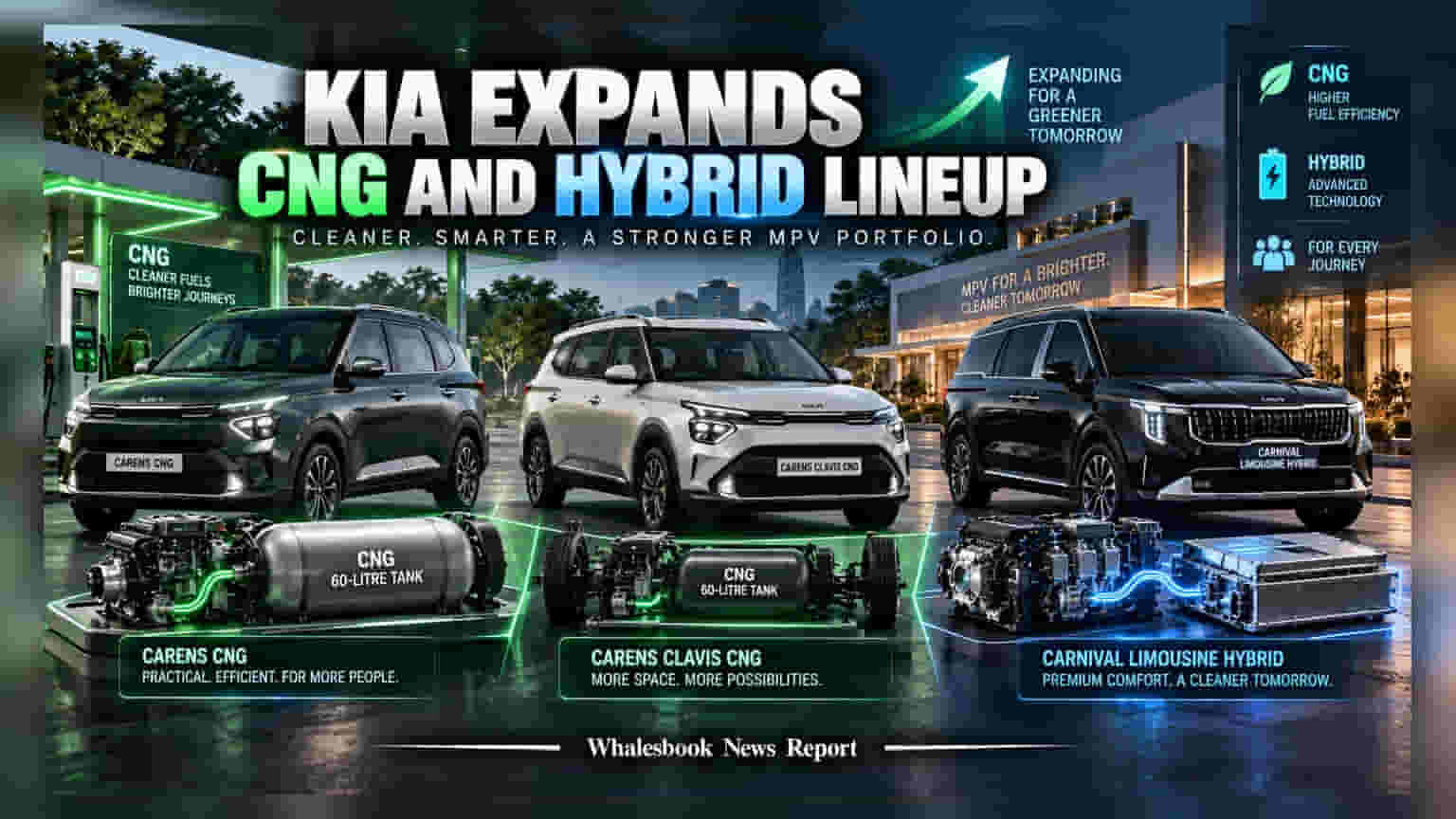 Kia India Opens Bookings for Carens CNG, Carnival Hybrid