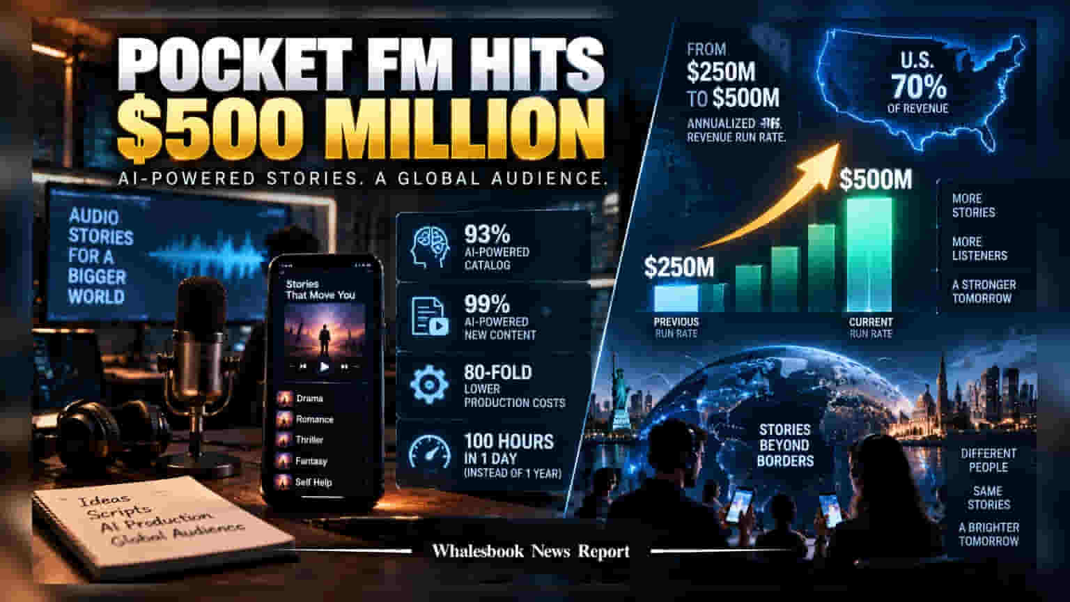 Pocket FM Hits $500 Million Annualized Revenue as AI Boosts Content