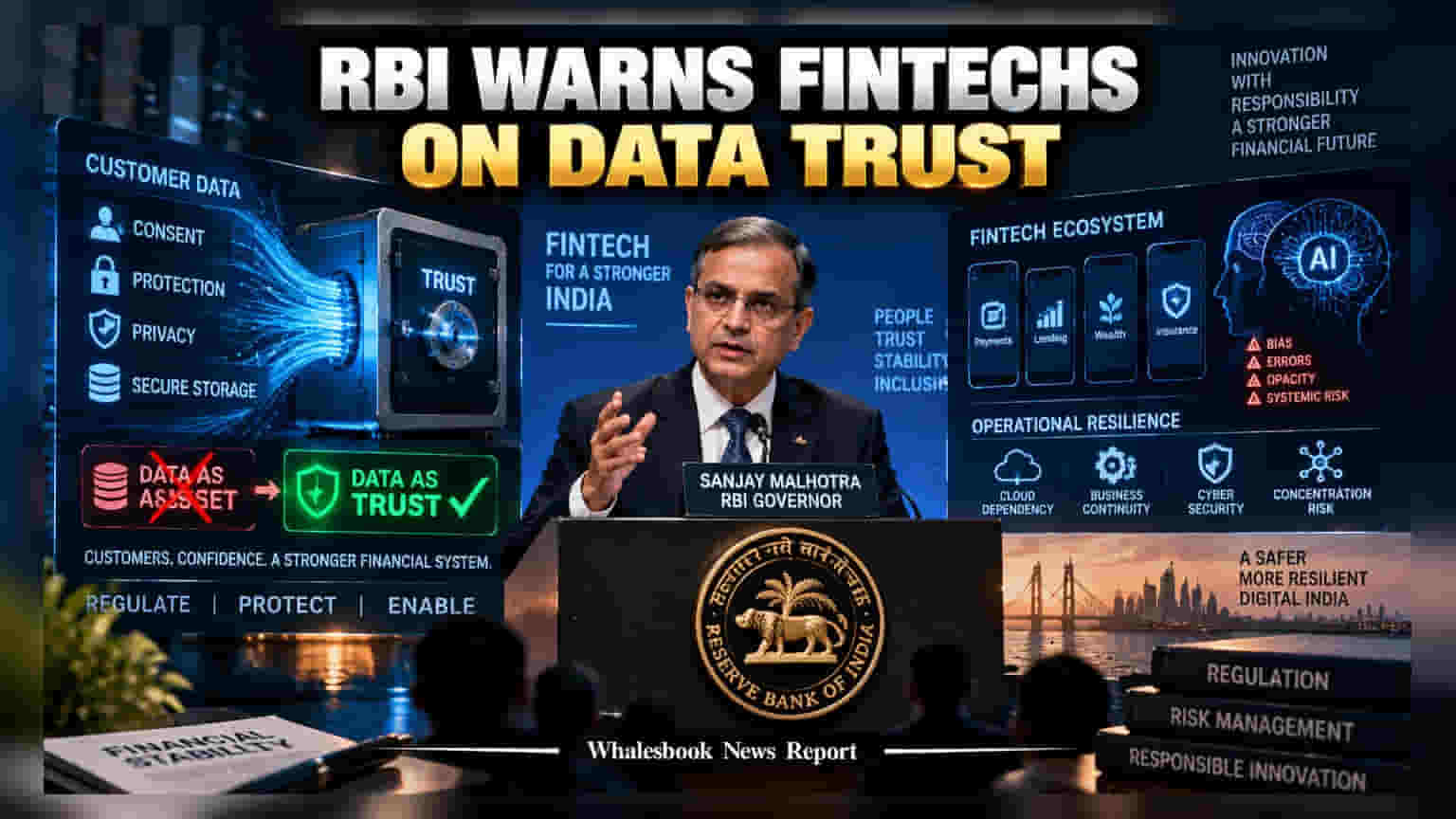 RBI Governor की फिनटेक कंपनियों को सख्त चेतावनी: डेटा को कमाई का जरिया न बनाएं