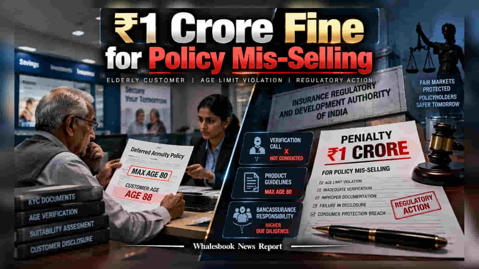 Canara HSBC Life Insurance: IRDAI ने लगाया **₹1 करोड़** का जुर्माना, पॉलिसी मिस-सेलिंग का है मामला