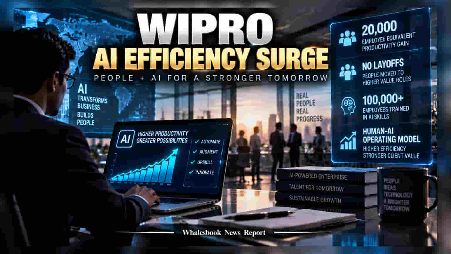 Wipro AI News: एआई (AI) से 20,000 कर्मचारियों के बराबर मिली प्रोडक्टिविटी, अब मार्जिन पर टिकी निवेशकों की नजर