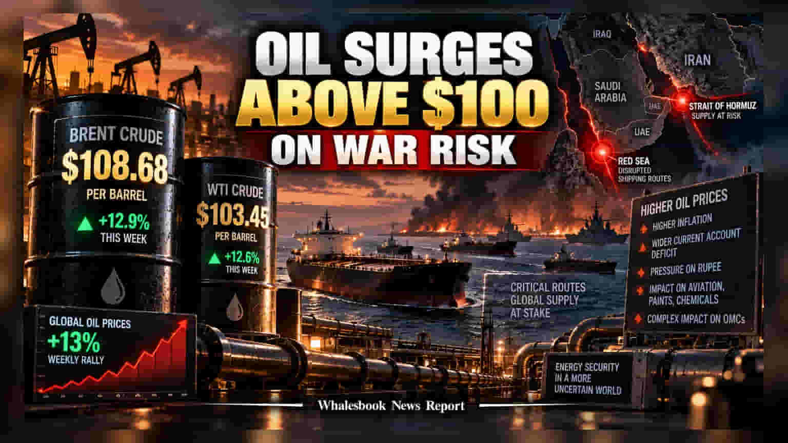 Crude Oil Crosses $100 on Middle East Tensions: What It Means for India