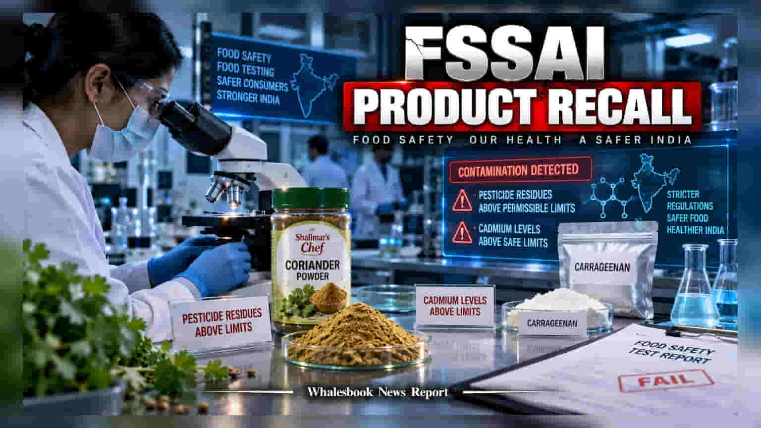 FSSAI ਦਾ ਵੱਡਾ ਐਕਸ਼ਨ: ਸੁਰੱਖਿਆ ਖਾਮੀਆਂ ਕਾਰਨ ਮਸਾਲਿਆਂ ਤੇ ਪ੍ਰੋਡਕਟਸ ਨੂੰ ਮਾਰਕੀਟ ਤੋਂ ਕੀਤਾ Recall