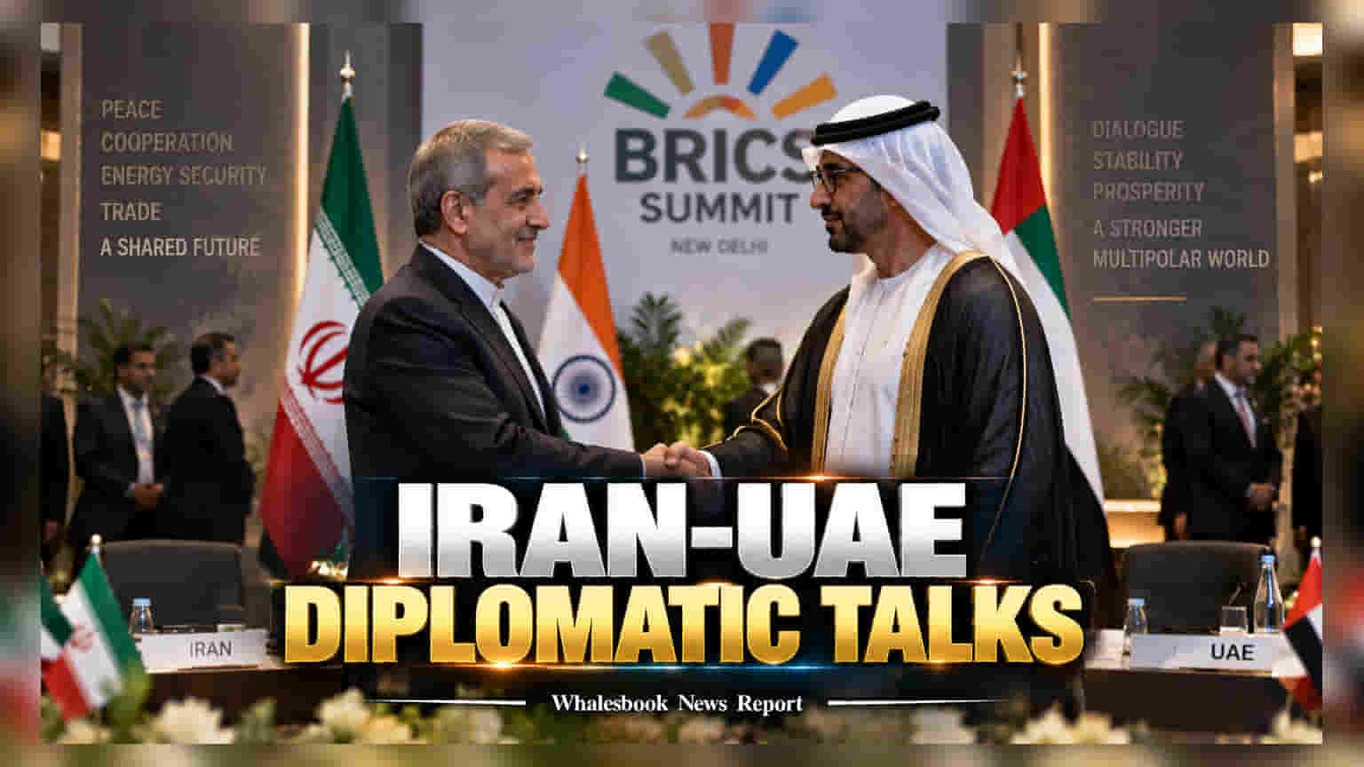 Iran, UAE Leaders Meet at BRICS Summit in Delhi to Resolve Tensions