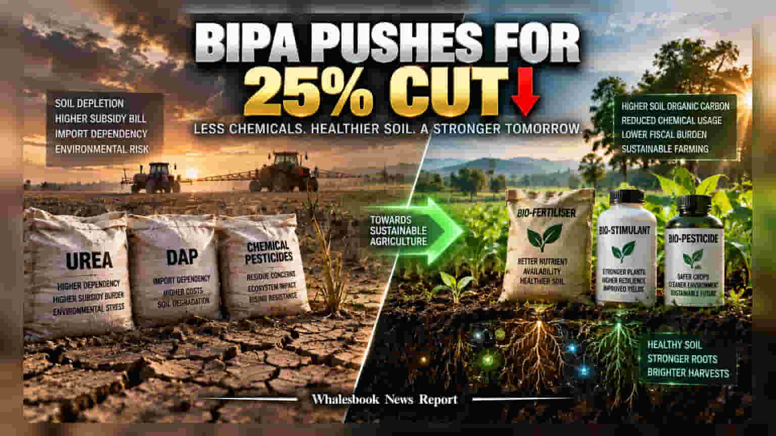 Fertiliser Subsidy: રાસાયણિક ખાતરનો વપરાશ **25%** ઘટાડવા BIPA ની દરખાસ્ત, સરકારને થશે **₹40,000 કરોડ**ની બચત