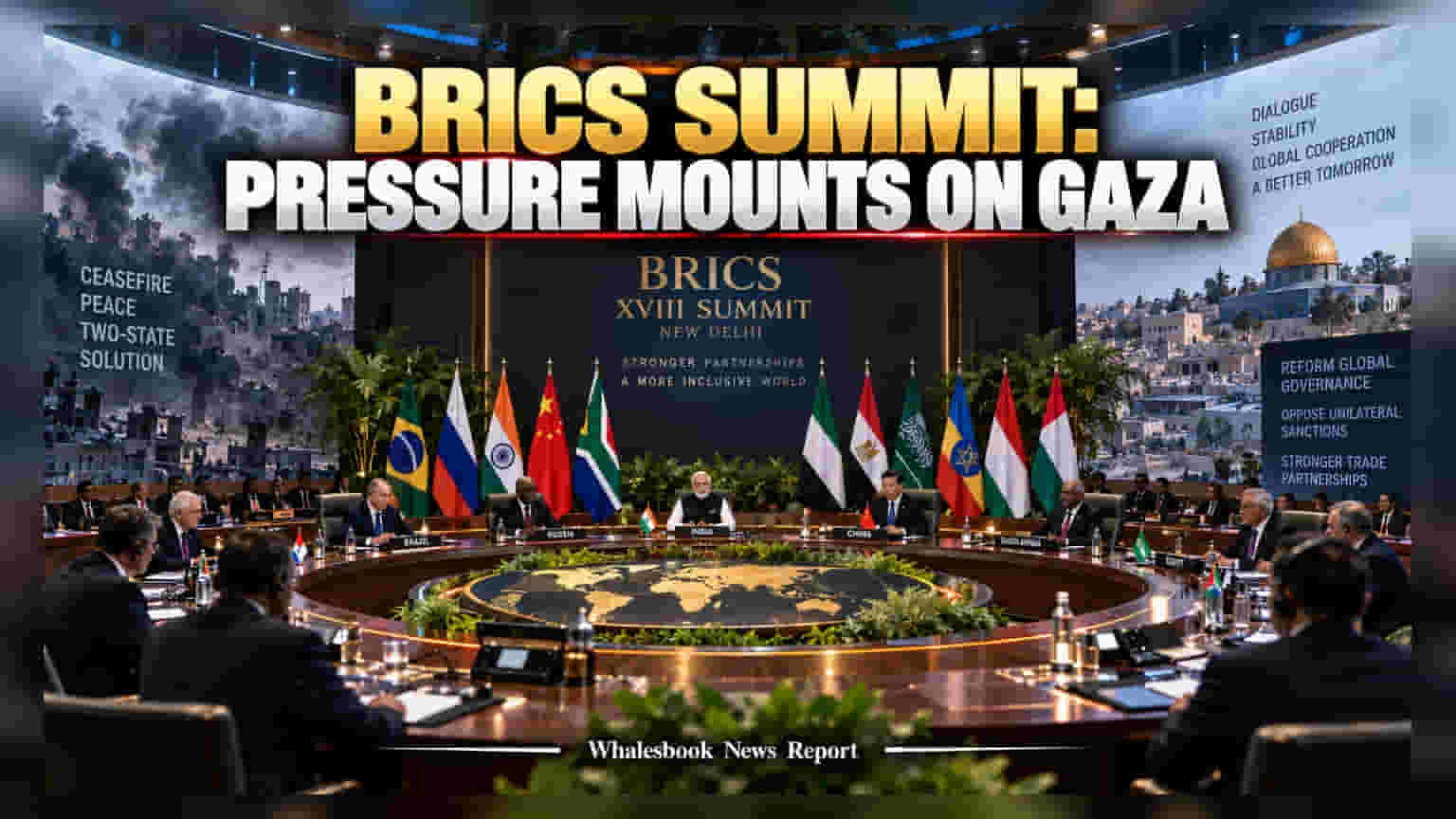 BRICS New Delhi Declaration: गाझा युद्धविरामाची मागणी, जागतिक व्यापारावर संकटाचे सावट