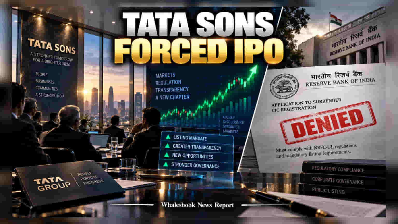 RBI Rejects Tata Sons Deregistration, Mandates Stock Market Listing