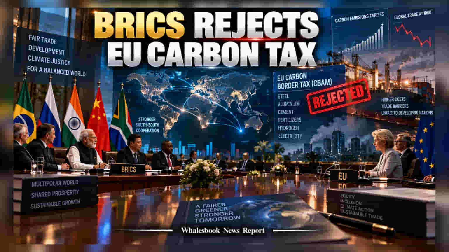 BRICS विरुद्ध EU कार्बन टॅक्स: भारताच्या स्टील आणि सिमेंट कंपन्यांसमोर मोठं संकट