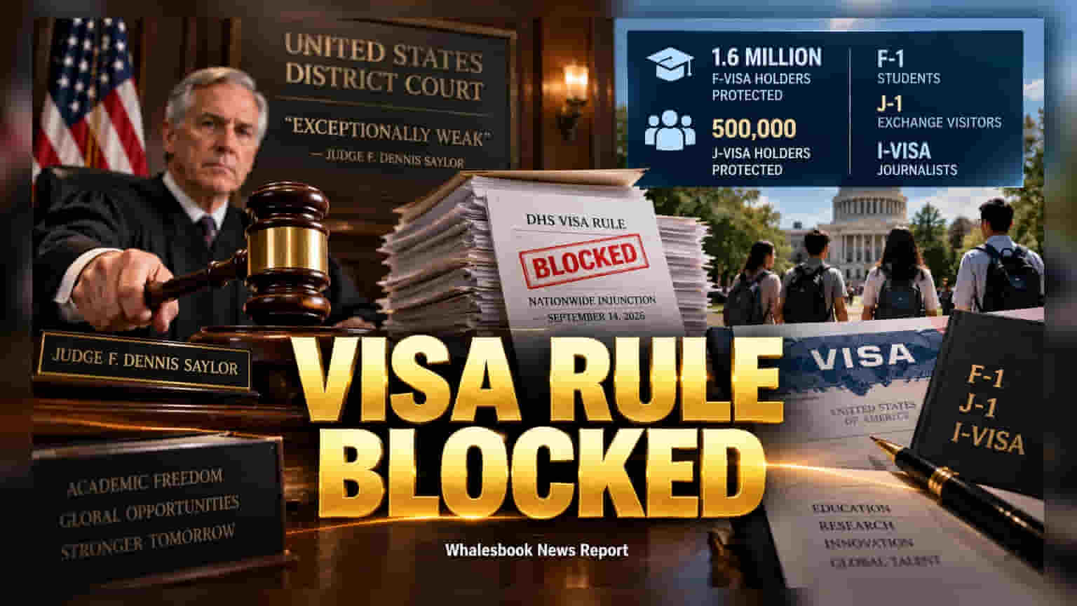 US Judge Blocks New Visa Caps For Students And Journalists