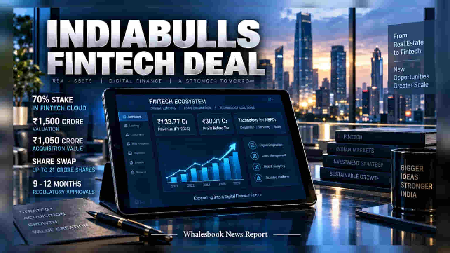 Indiabulls: ఫిన్‌టెక్ రంగంలోకి ఎంట్రీ! Fintech Cloudలో **70%** వాటాను కొనుగోలు చేయనున్న Indiabulls