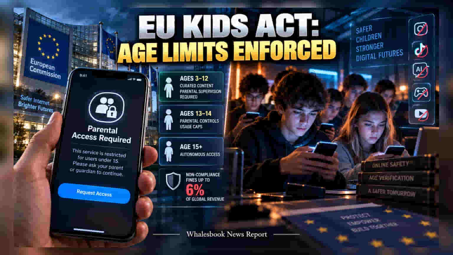 EU Kids Act: சமூக ஊடகங்களுக்கு புதிய கட்டுப்பாடு! 15 வயதுக்குக் கீழ் உள்ளவர்களுக்குத் தடை?