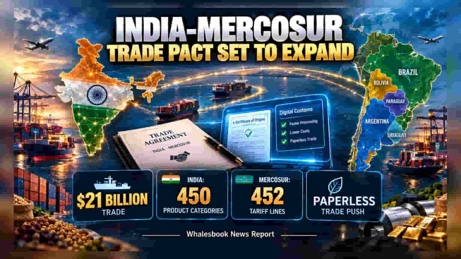 India, MERCOSUR Start Talks to Expand $21 Billion Trade Pact