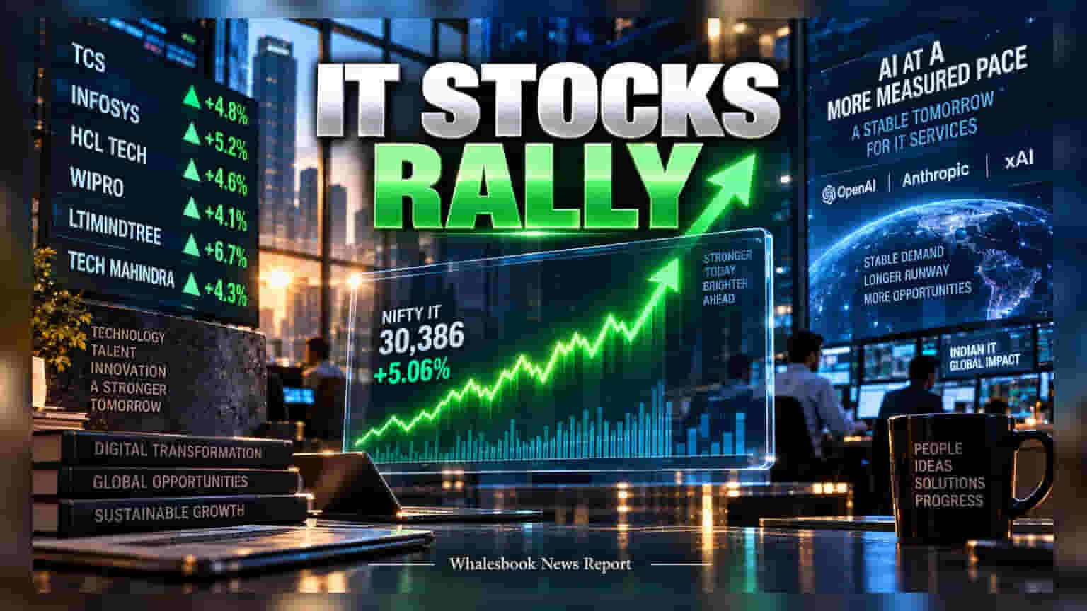 Nifty IT Surges 5% as Global Tech Leaders Signal AI Slowdown