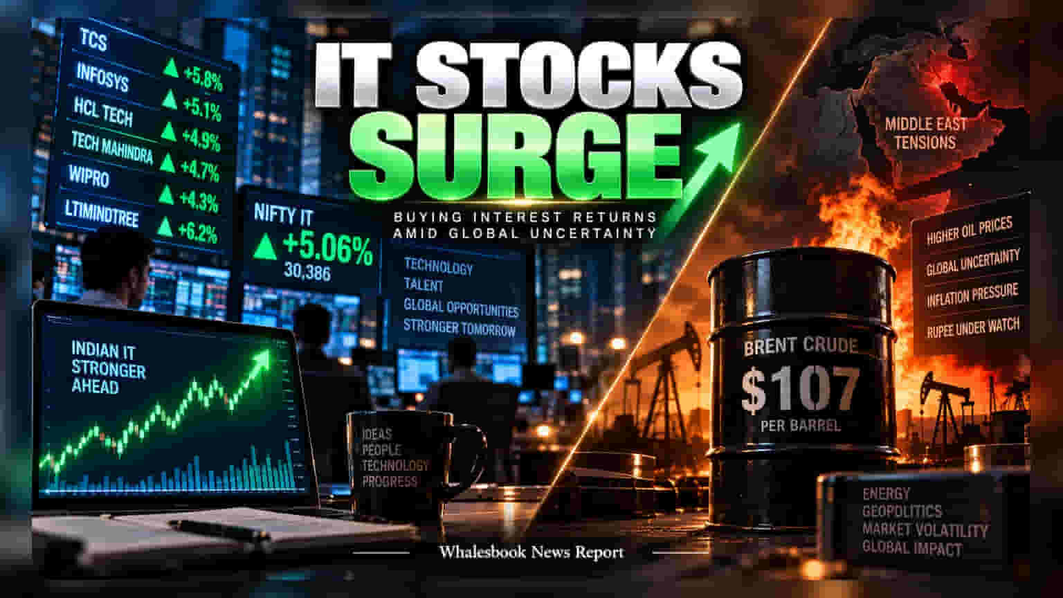 Nifty Rebounds: IT शेअर्सच्या जोरावर बाजारात तेजी, मात्र जागतिक दबावाचे सावट कायम