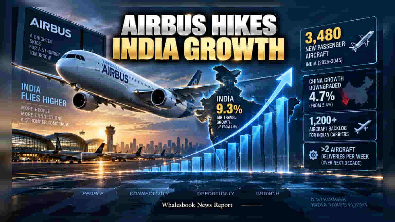 Airbus கணிப்பு: இந்தியாவின் வான்வெளி பயணம் அதிரடி வளர்ச்சி, தேவைப்படும் **3,480** விமானங்கள்!